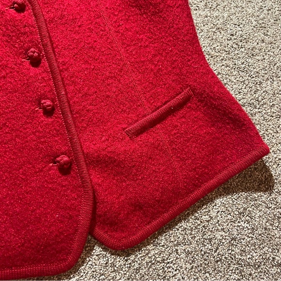 VINTAGE 80’S LANDS END WOOL VEST WOMENS PETITE 10 - Picture 4 of 9